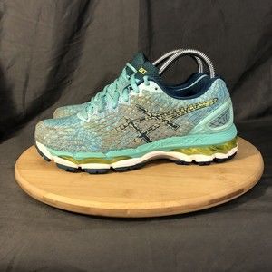 Asics Gel Nimbus 17 Women s Size 8 T5N5N Aqua Blue Running Shoes Sneakers